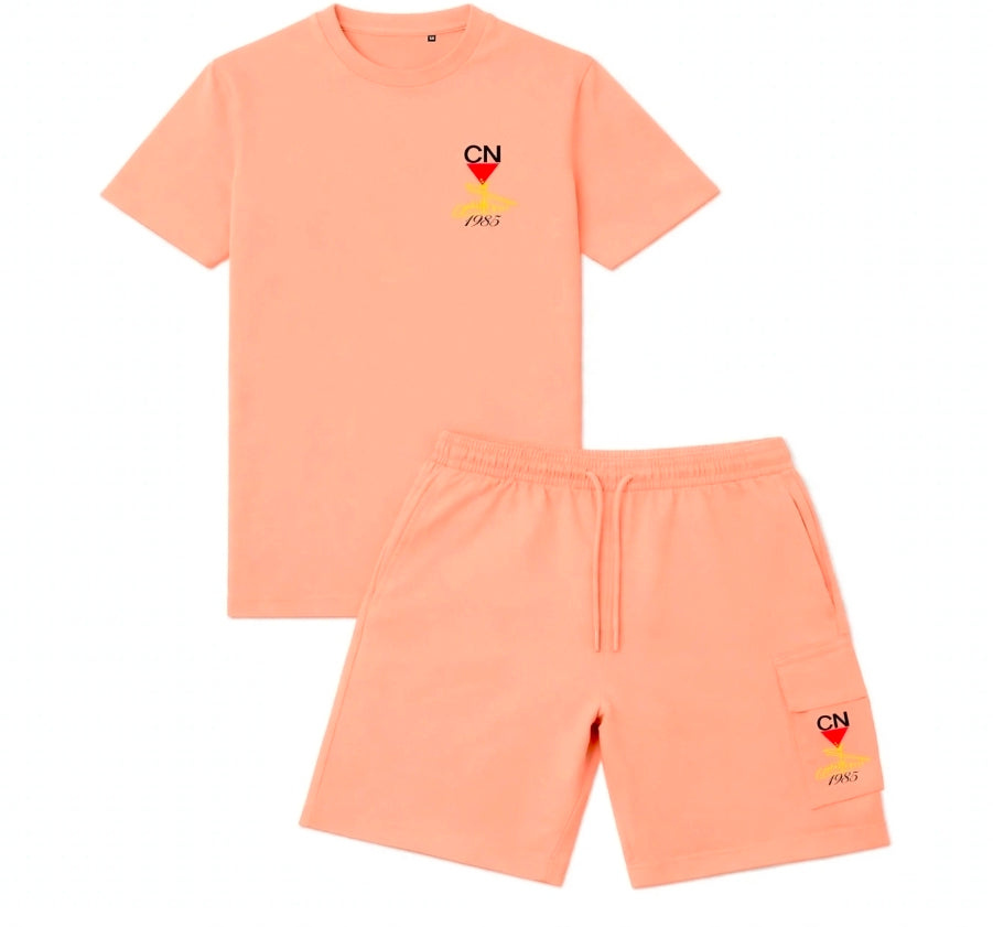 Ensemble Short/T-shirt Trinity – Salmon