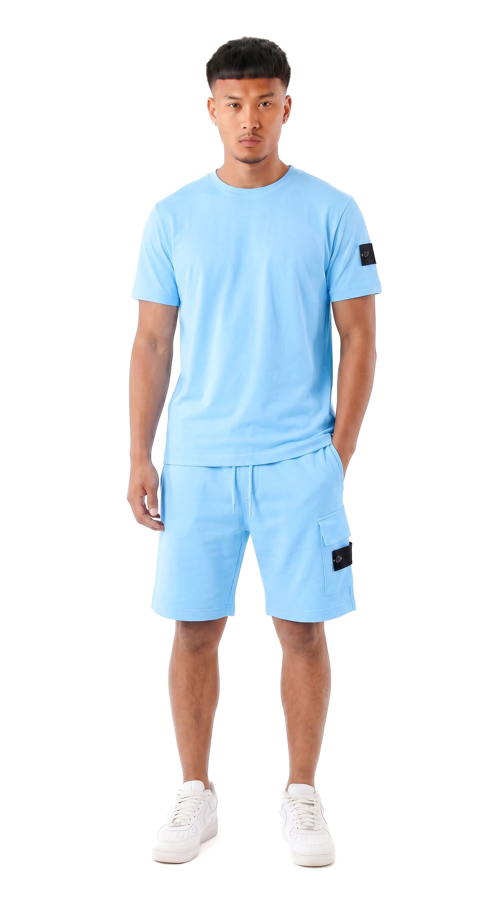 Ensemble Short/T-shirt Neo – Bleu - vue 1