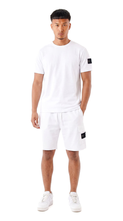 Ensemble Short/T-shirt Neo – Blanc - vue 1