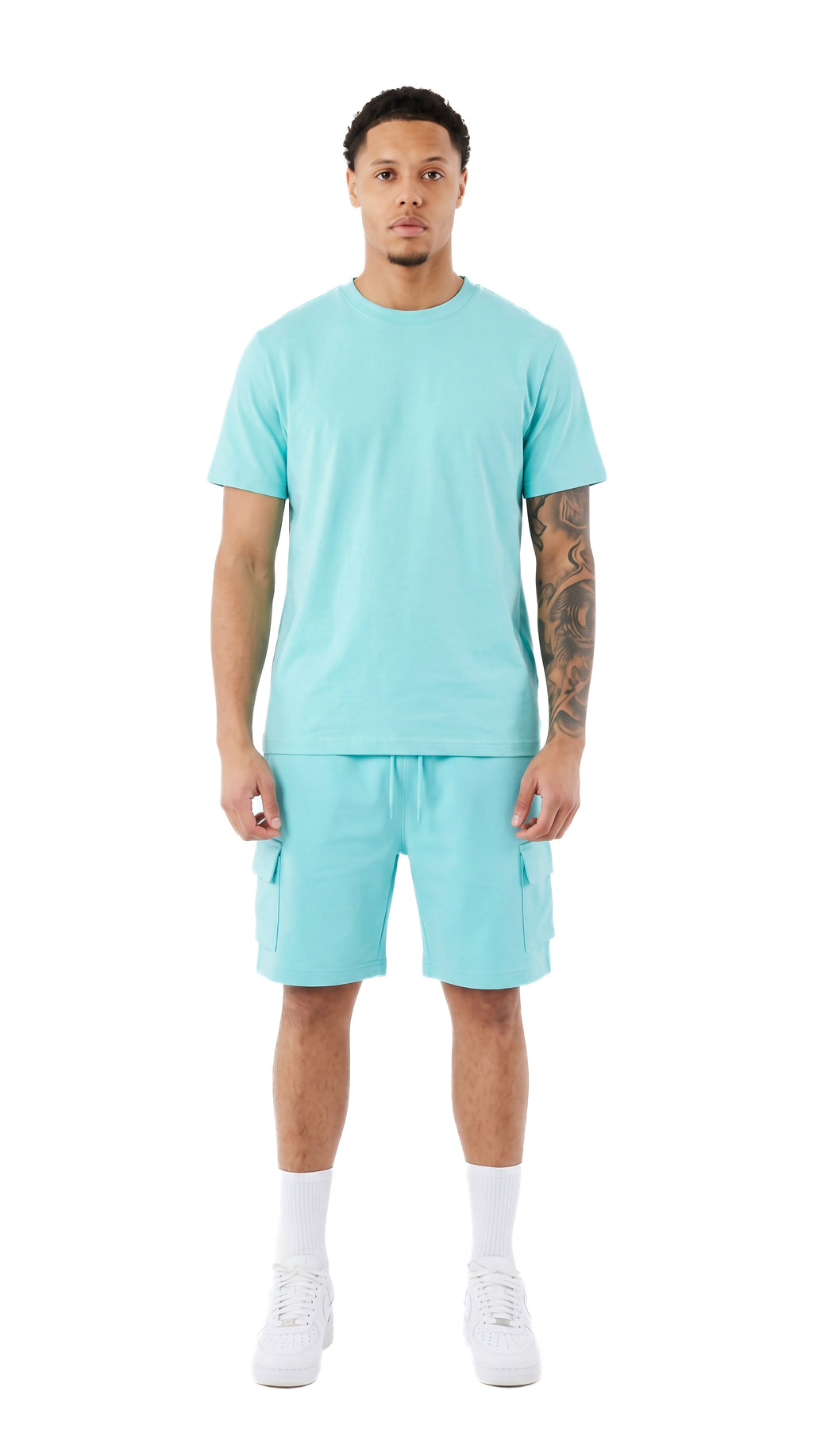 Ensemble Short/T-shirt Cargo Tank – Green Nil - vue 1