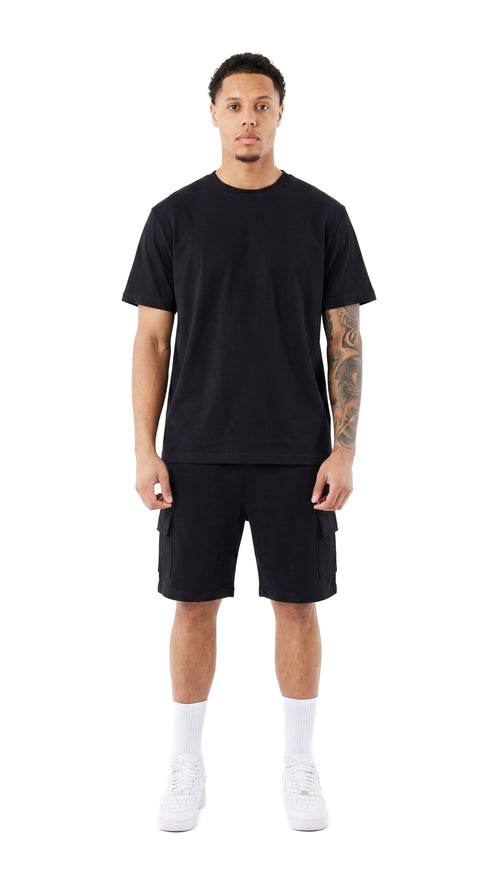 Ensemble Short/T-shirt Cargo Tank – Black - vue 1