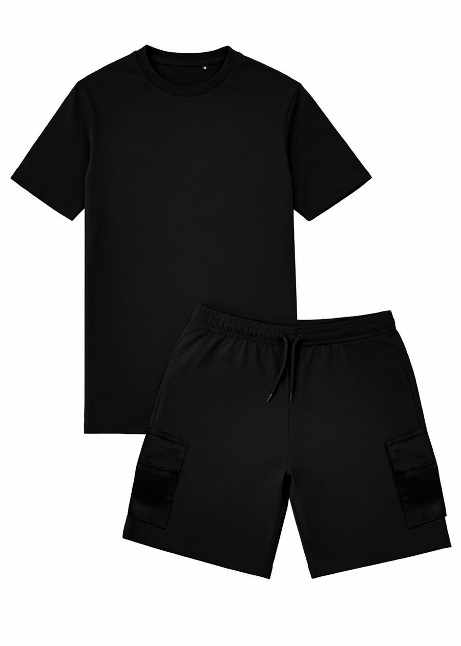 Ensemble Short/T-shirt Cargo Tank – Black