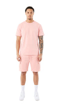 Ensemble Short/T-shirt Cargo Tank – Pink - vue 1