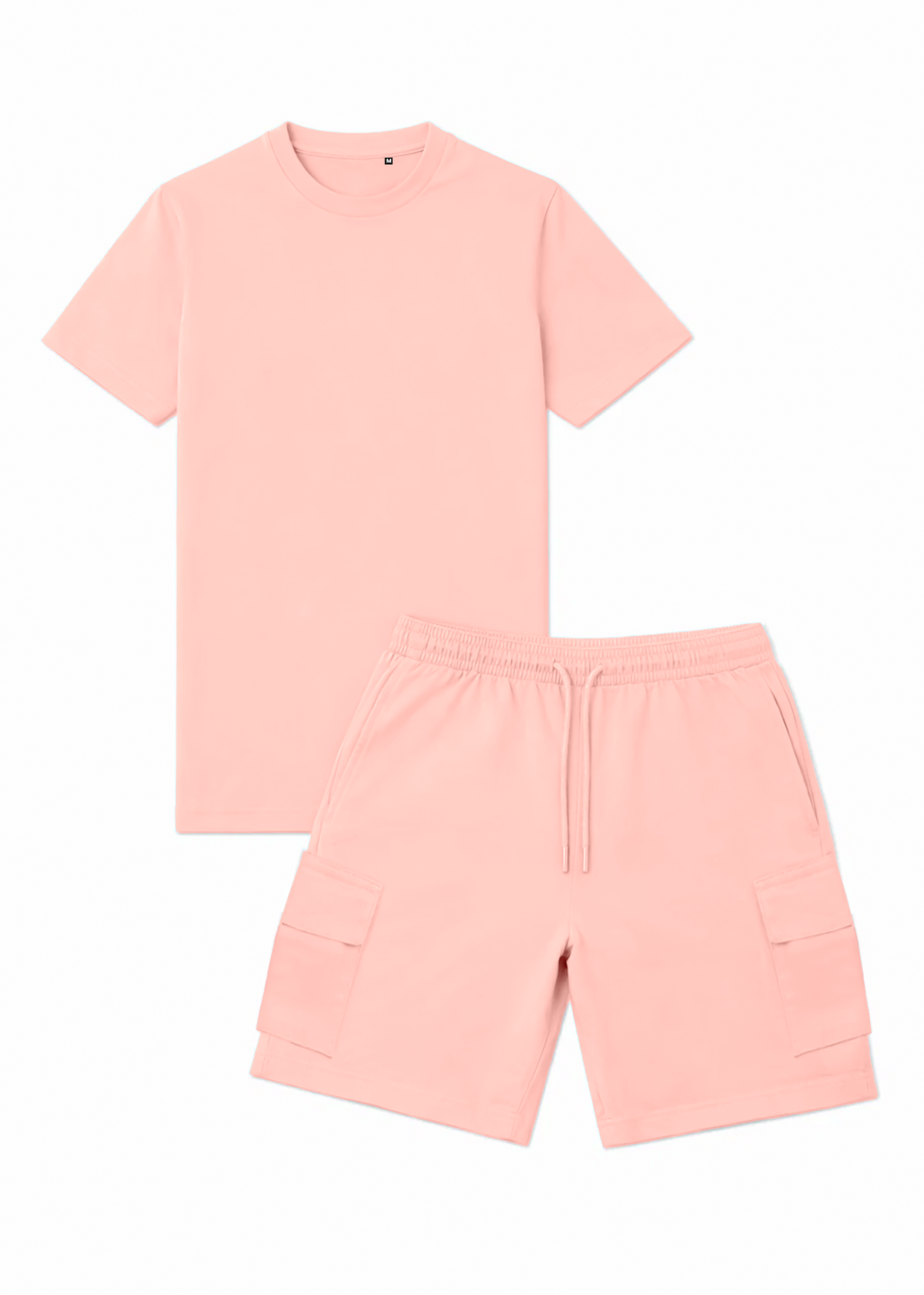Ensemble Short/T-shirt Cargo Tank – Pink - vue 2