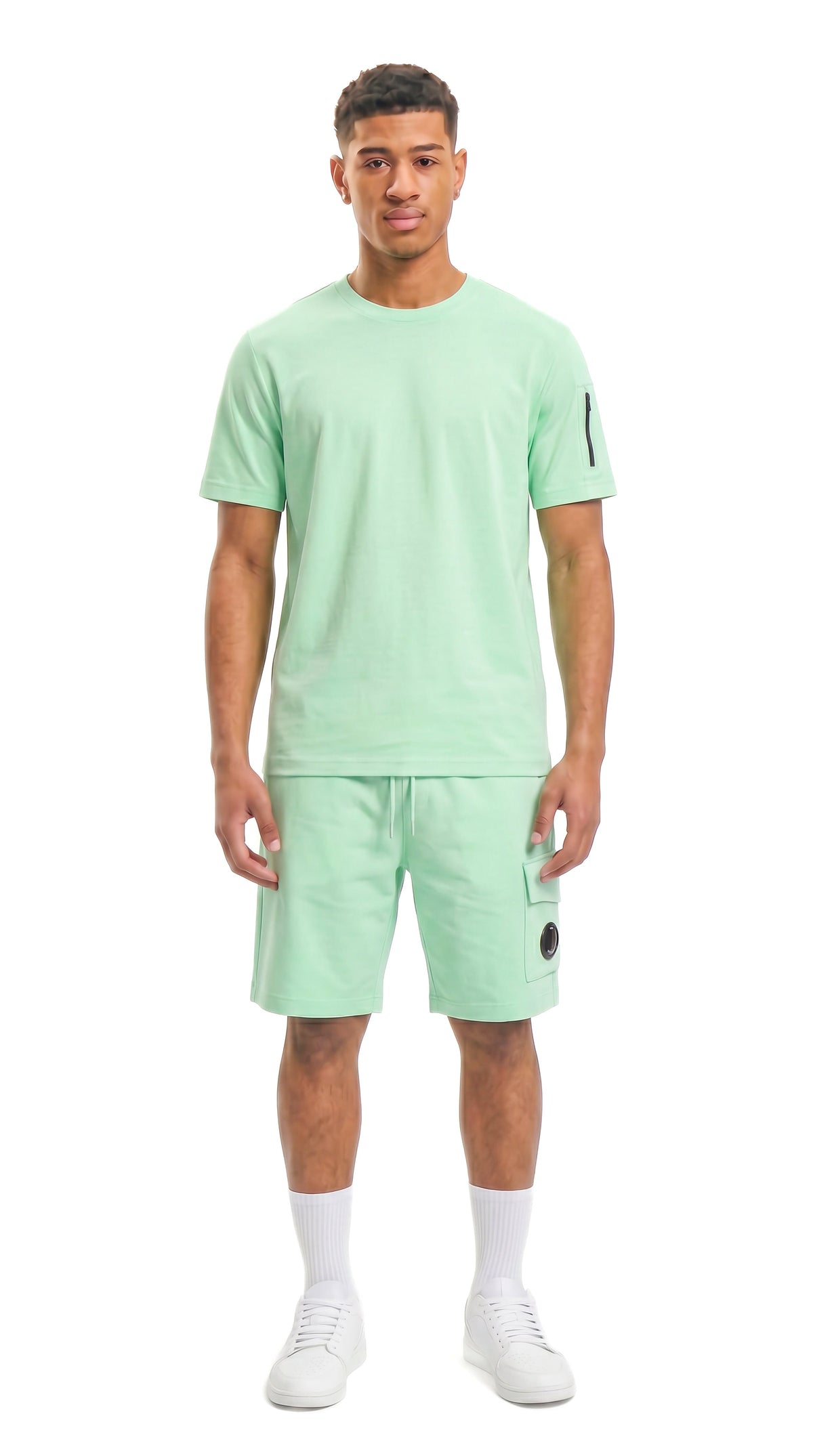 Ensemble Short/T-shirt Trinity – Pistache - vue 1