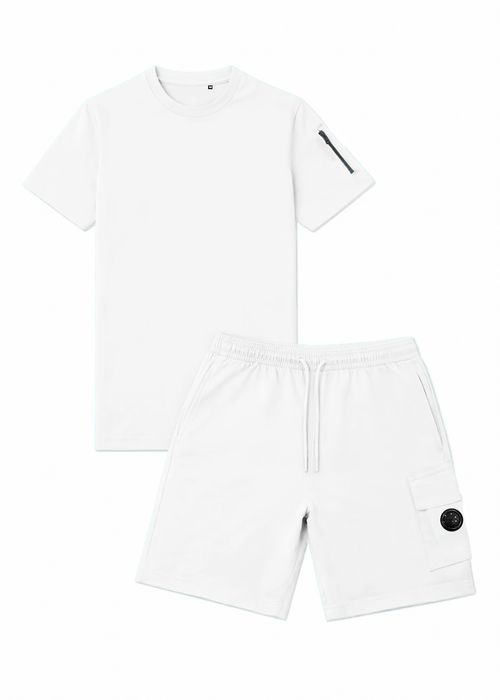 Ensemble Short/T-shirt Trinity – Blanc - vue 2