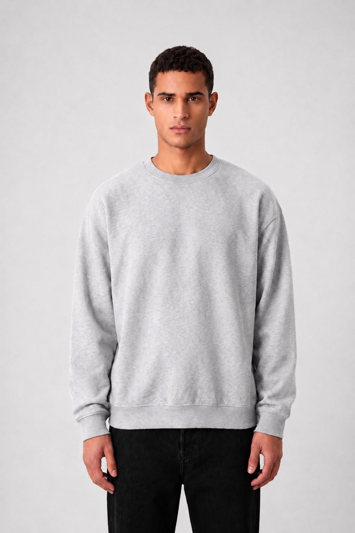 Sweat sans capuche MAZE Gris chiné - vue 1