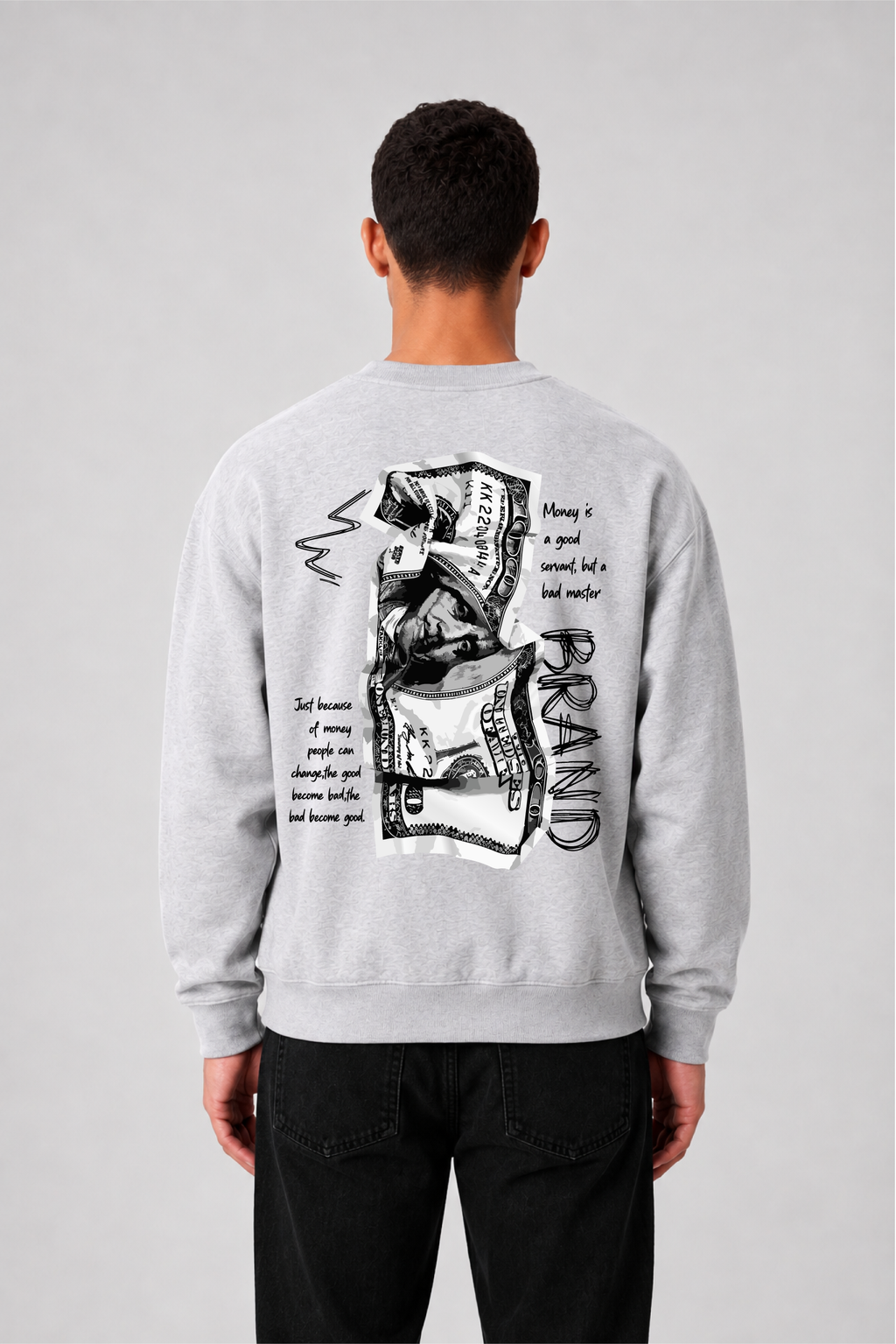 Sweat graphique MONEY 01 - vue 3