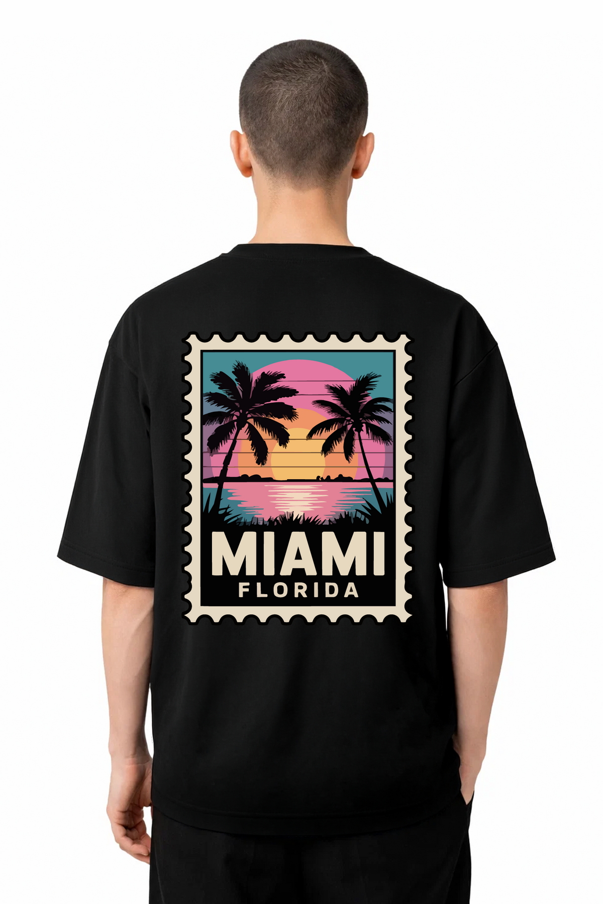 T-shirt Graphic Miami 02 - vue 7