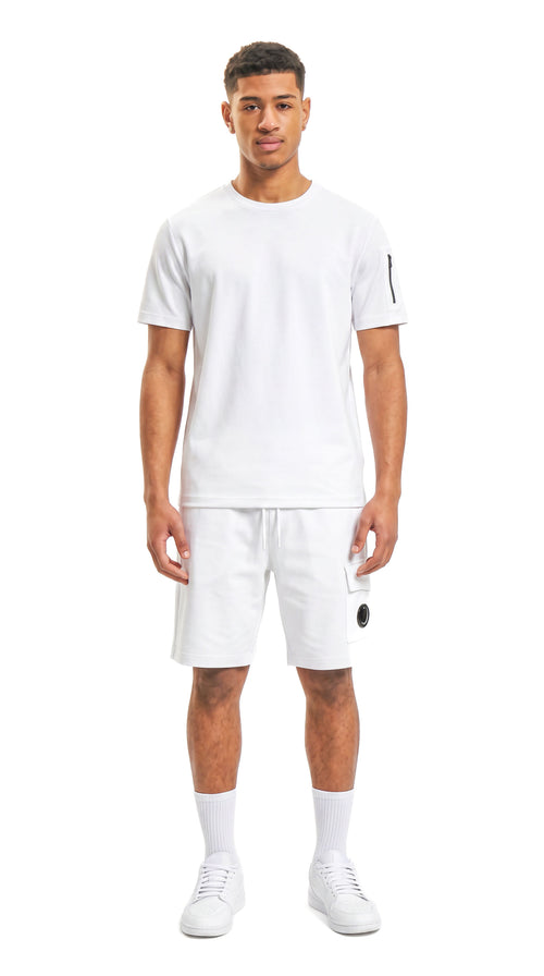 Ensemble Short/T-shirt Trinity – Blanc - vue 1