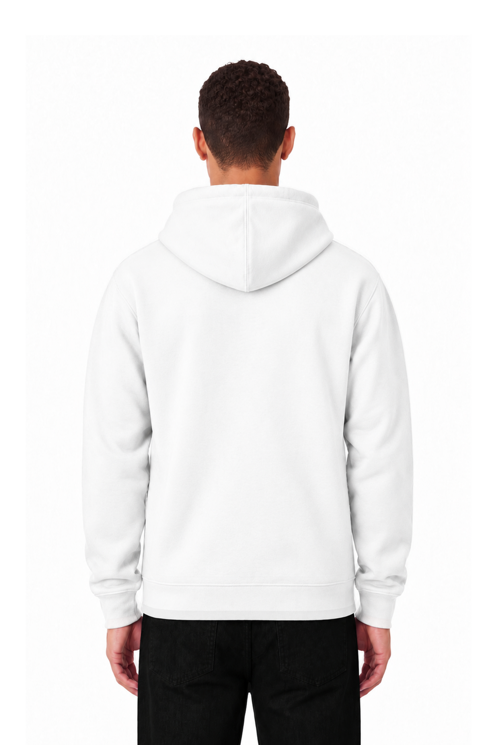 Sweat à capuche ZAY 330 GSM – Blanc - vue 2