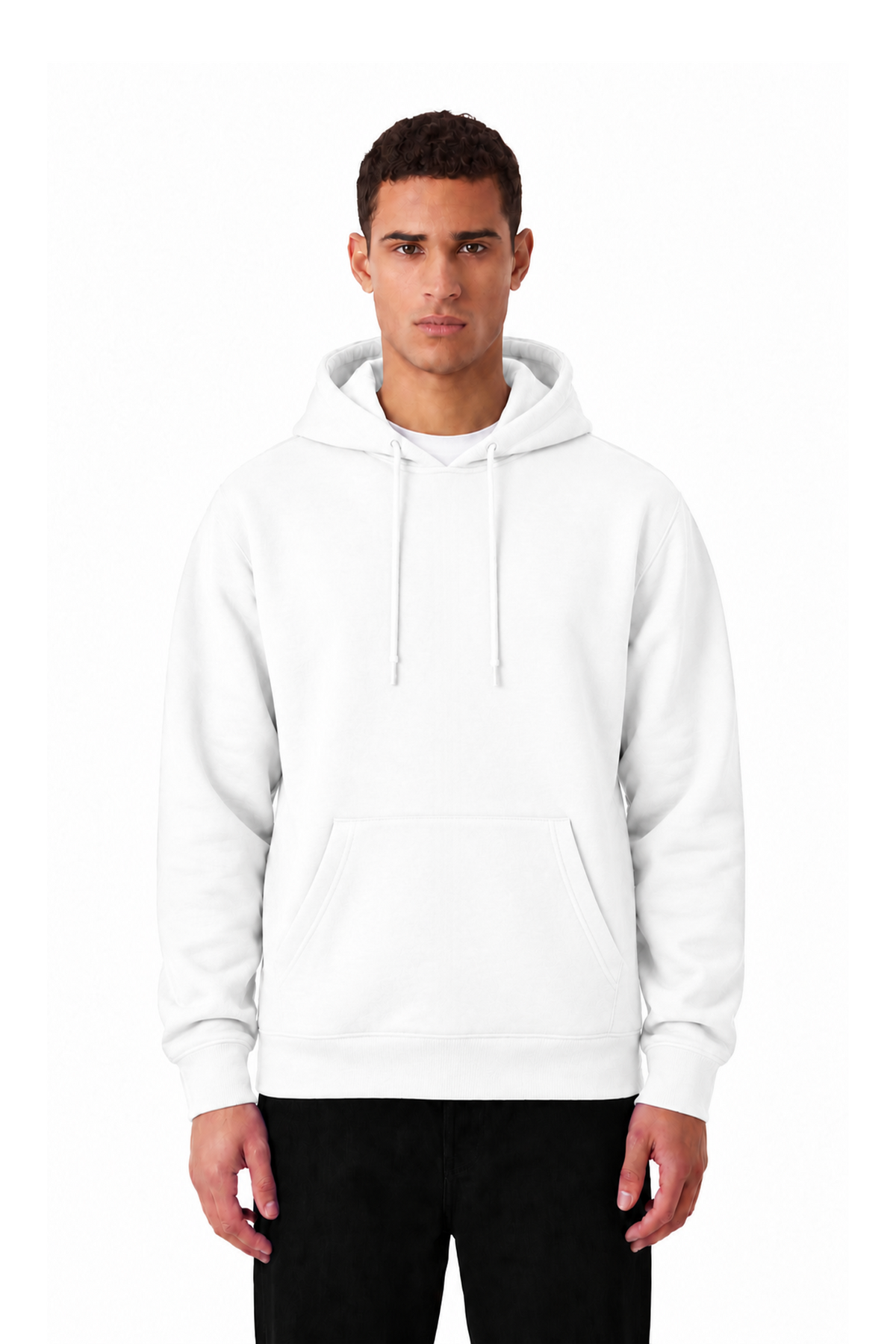 Sweat à capuche ZAY 330 GSM – Blanc - vue 1