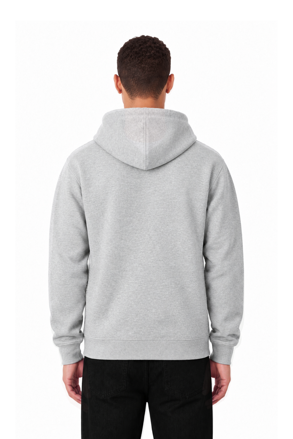 Sweat à capuche ZAY ZIP 330 GSM – Gris Mélange - vue 2
