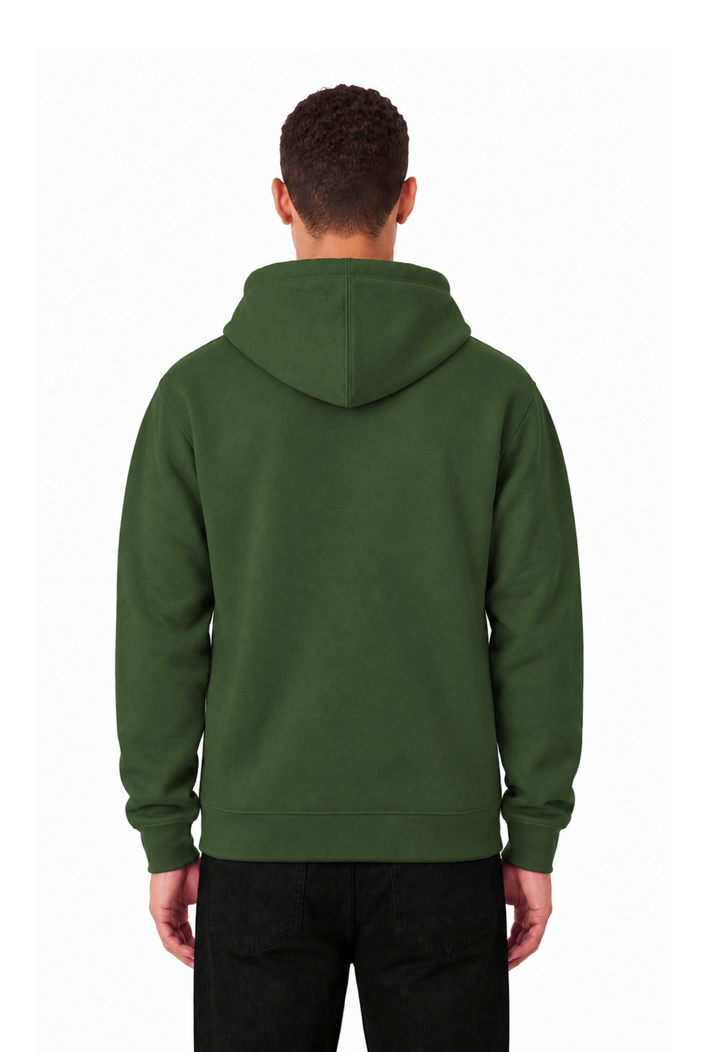 Sweat à capuche ZAY ZIP 330 GSM – Kaki - vue 2