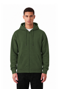 Sweat à capuche ZAY ZIP 330 GSM – Kaki - vue 1