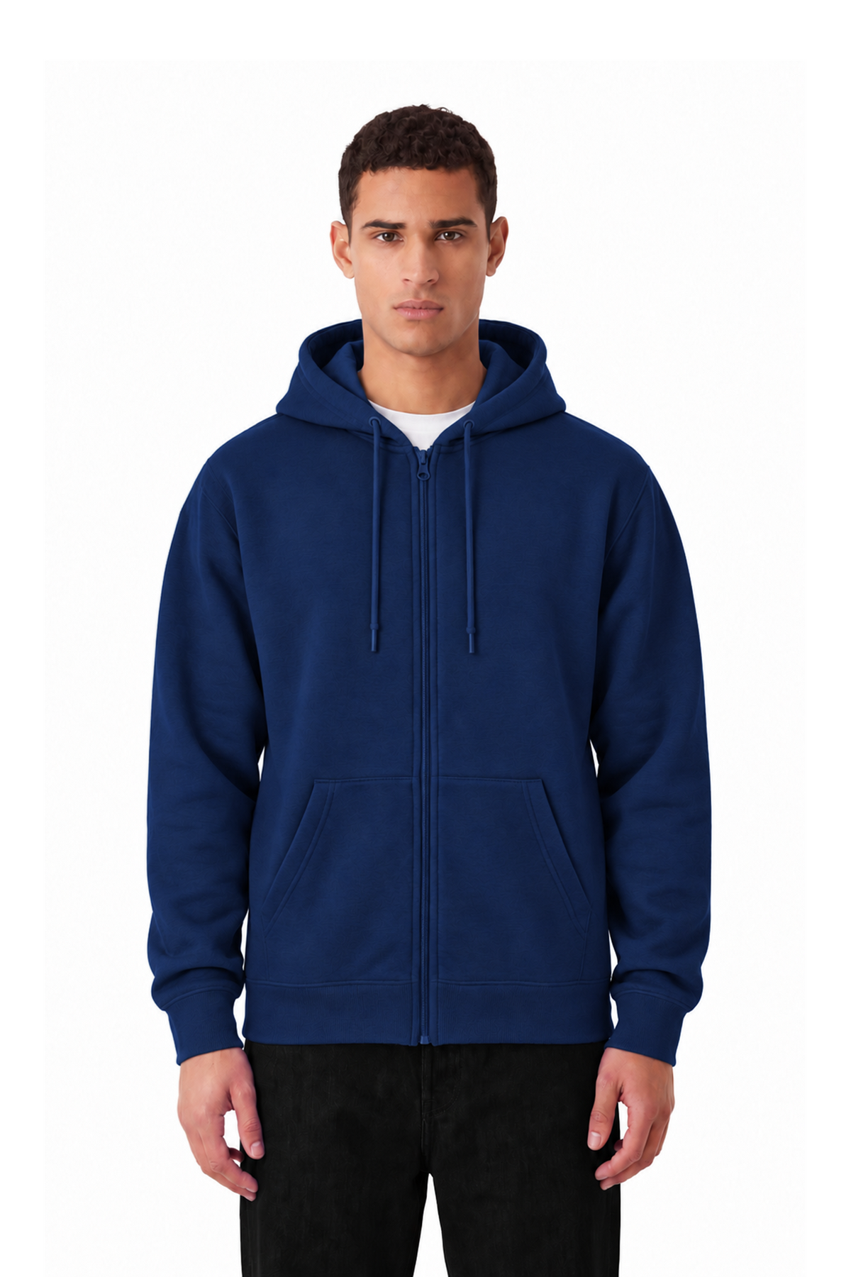 Sweat à capuche ZAY ZIP 330 GSM – Navy - vue 1