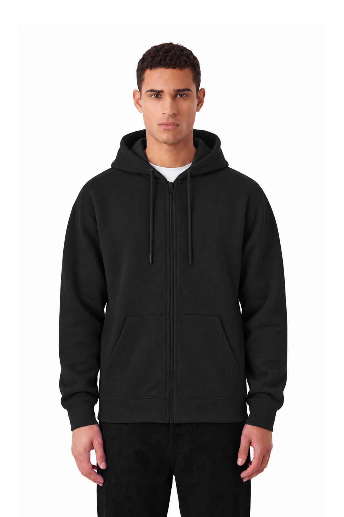 Sweat à capuche ZAY ZIP 330 GSM – Noir - vue 1